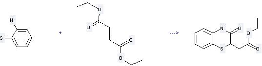 2H-1,4-Benzothiazine-2-aceticacid, 3,4-dihydro-3-oxo-, ethyl ester can be prepared by Fumaric acid diethyl ester.
